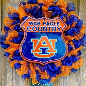 🦅🦅🏈🏈WAR EAGLE fans this wreath is for you